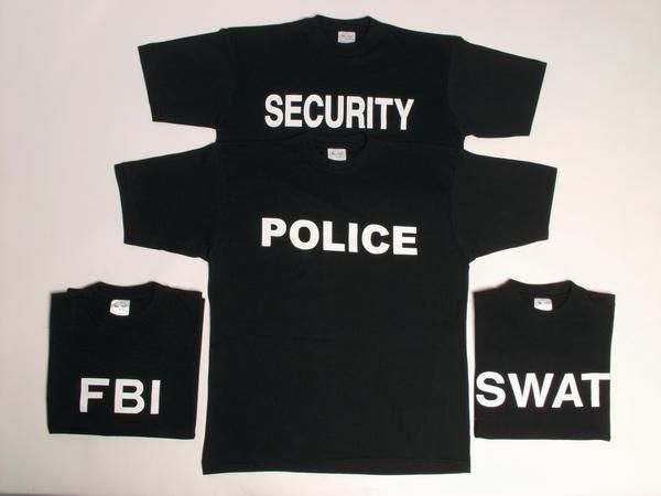 U.S. póló fekete SWAT, POLICE, FBI felirattal MIL-TEC®