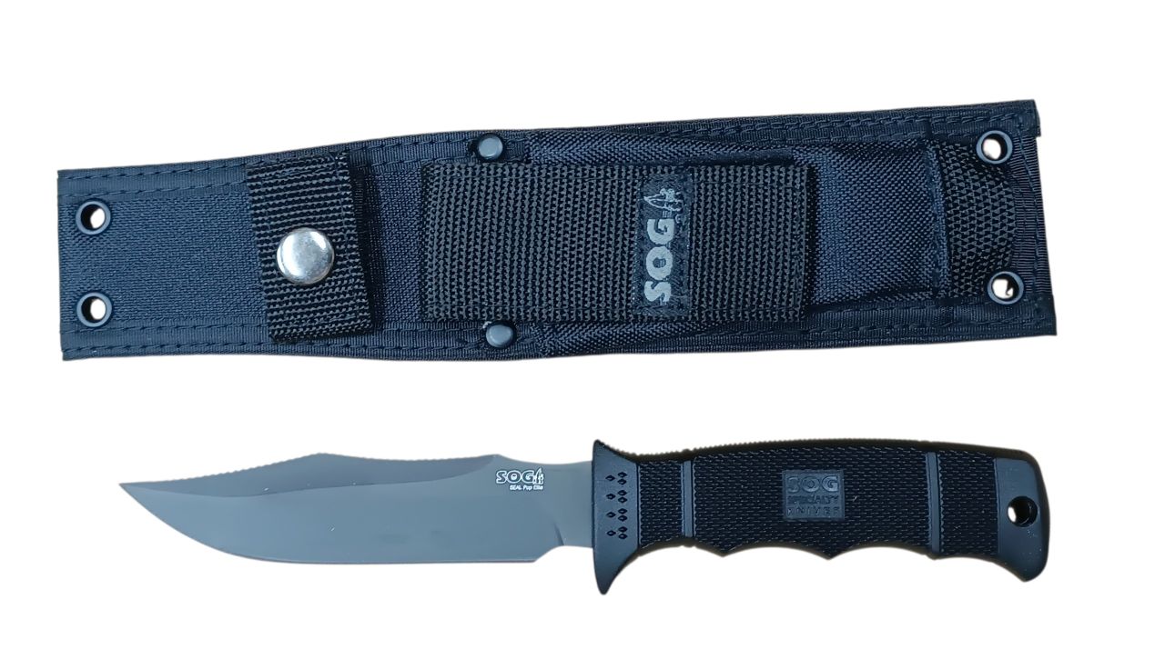 SOG Seal Pup Elite – taktikai tőr, AUS‑8 acél, Cordura/Kydex tok (Herbertz)