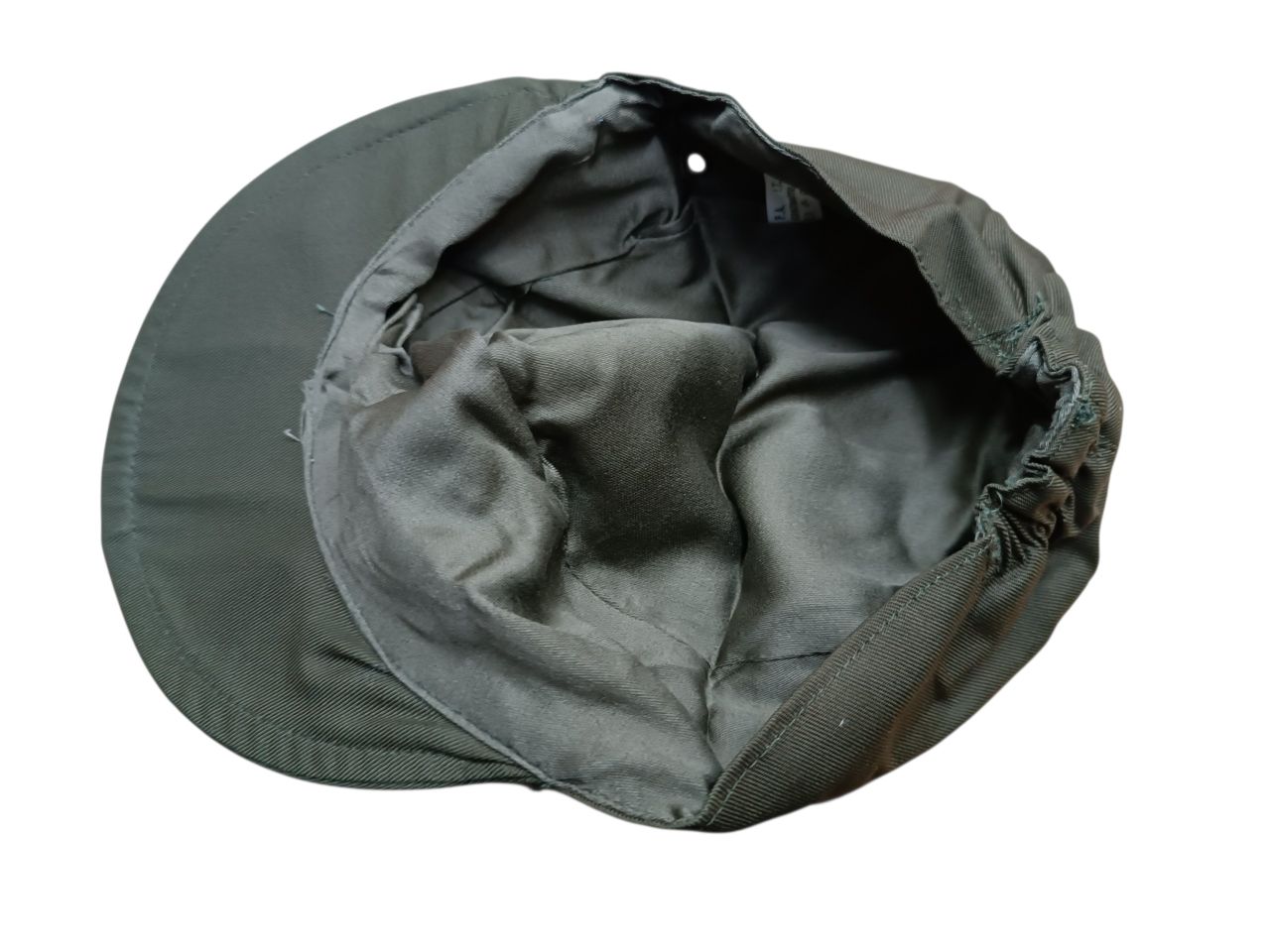 Olasz gyalogsági sildes sapka – olívzöld, gumis hátú, kényelmes viselet