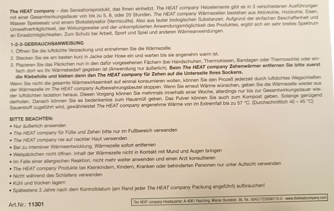 The HEAT Company melegítő párna The HEAT Company melegítő párna