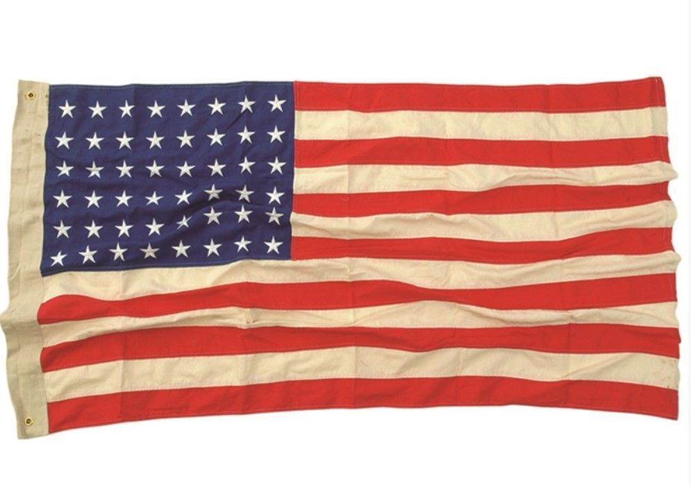 Kézi hímzett US zászló