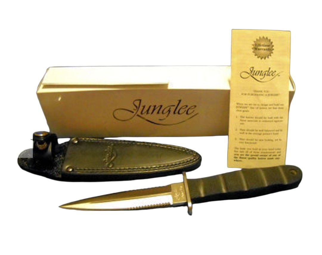 Junglee Marco Polo outdoor kés – AUS‑8 acél, kétoldalas részben fogazott penge Junglee Marco Polo outdoor kés – AUS‑8 acél, kétoldalas részben fogazott penge