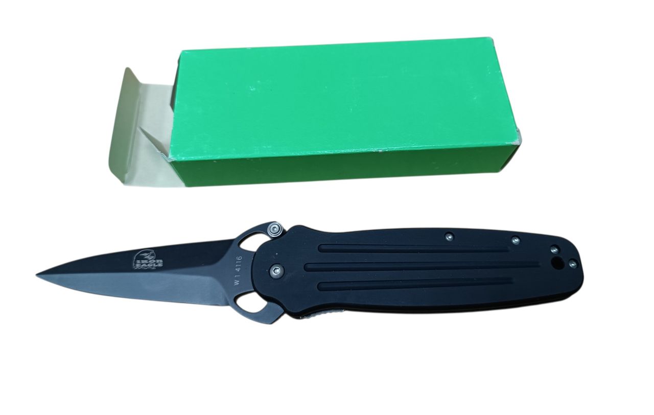 Iron Eagle – egykezes zsebkés, 9 cm 1.4116 acél penge, fekete alumínium nyél Iron Eagle – egykezes zsebkés, 9 cm 1.4116 acél penge, fekete alumínium nyél
