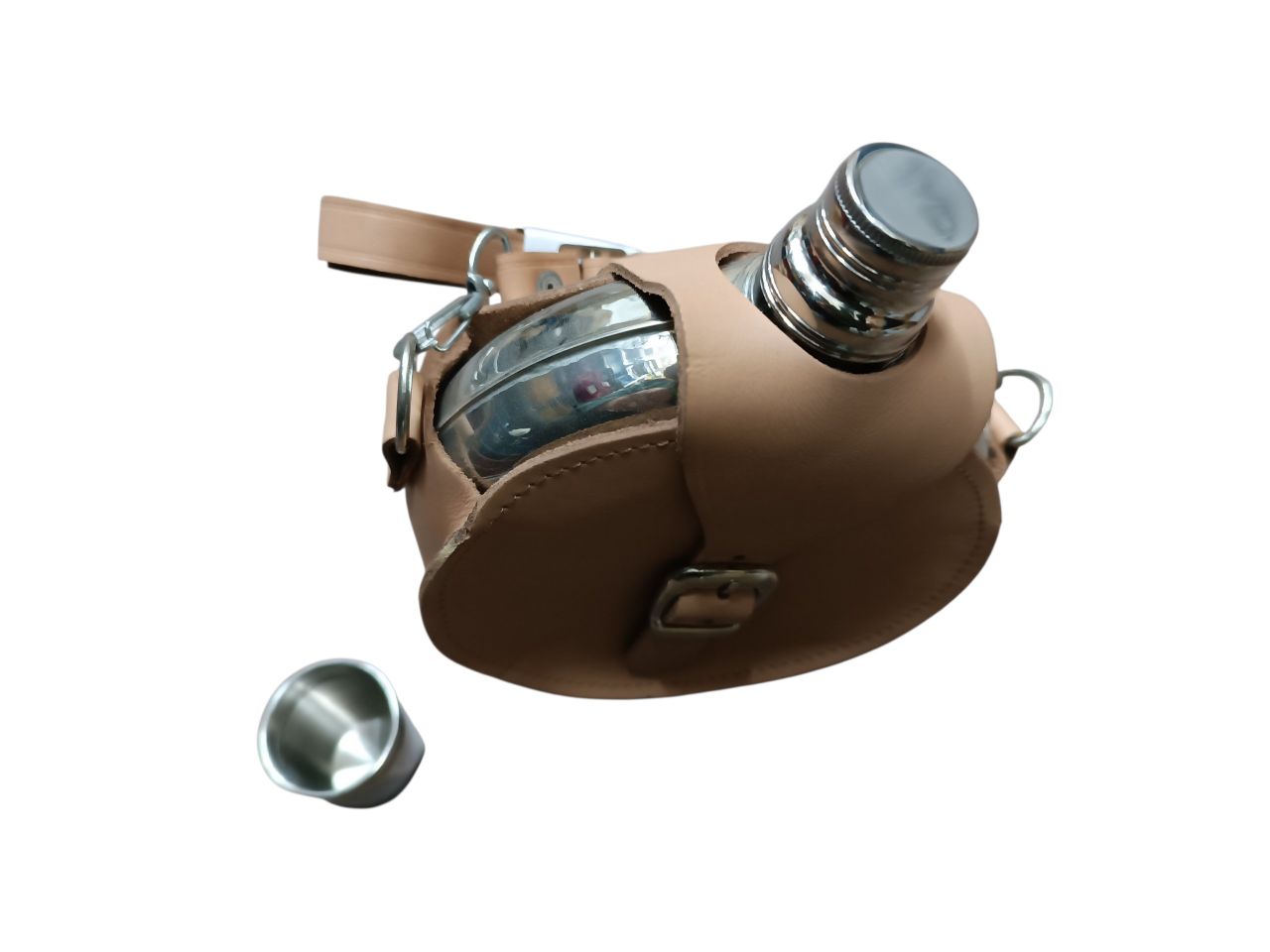 Butella flaska bőr tokban Butella flaska bőr tokban