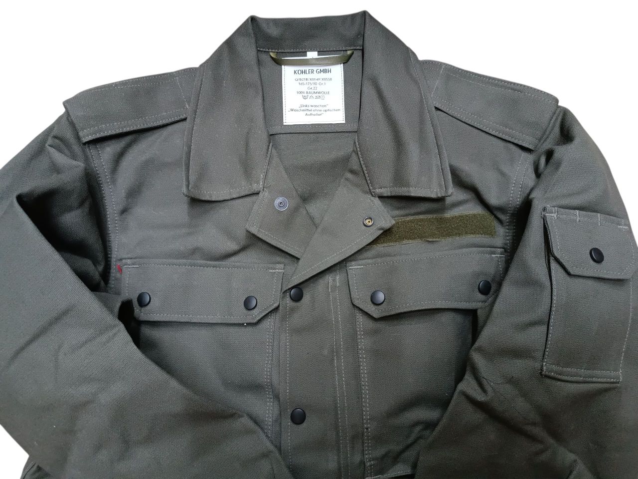 Bundeswehr moleskin zubbony olív színben