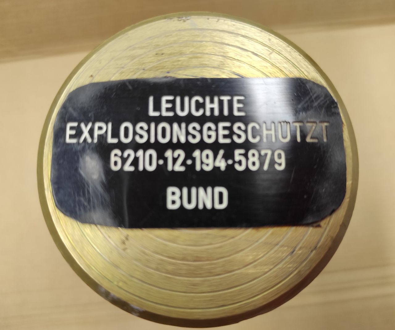 Bundeswehr lőszerraktári robbanás biztos lámpa
