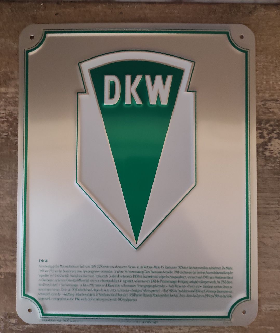 Tábla 'DKW'