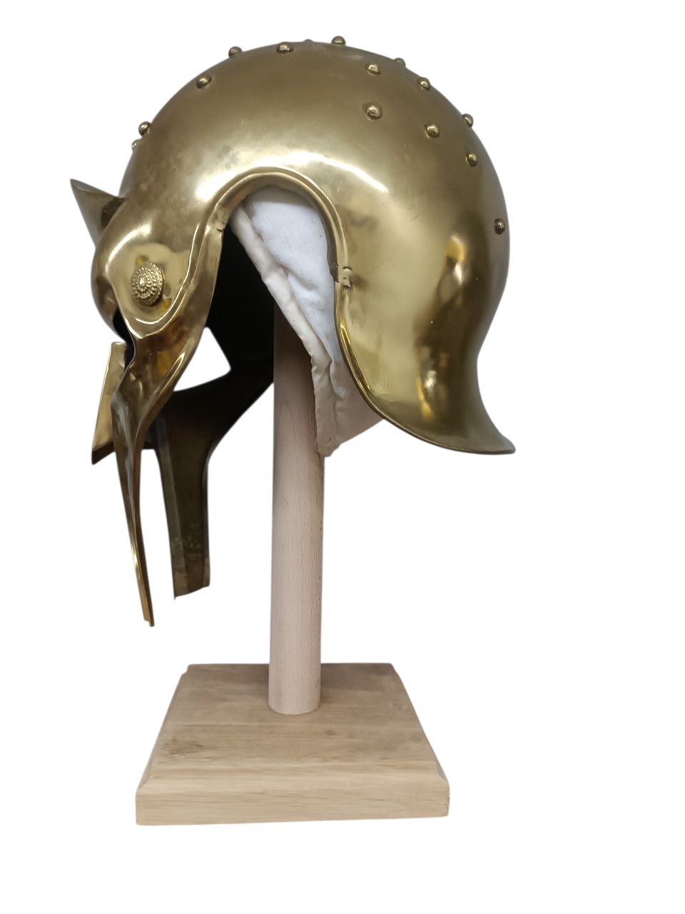 Római gladiátor sárgaréz tüskés sisak