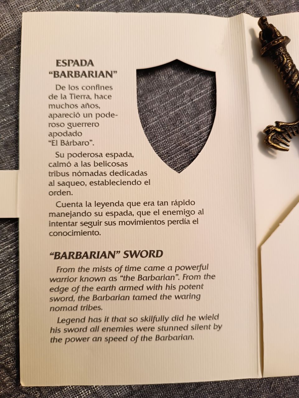 „BARBARIAN” mini díszkard – 15 cm, Armaduras műhely