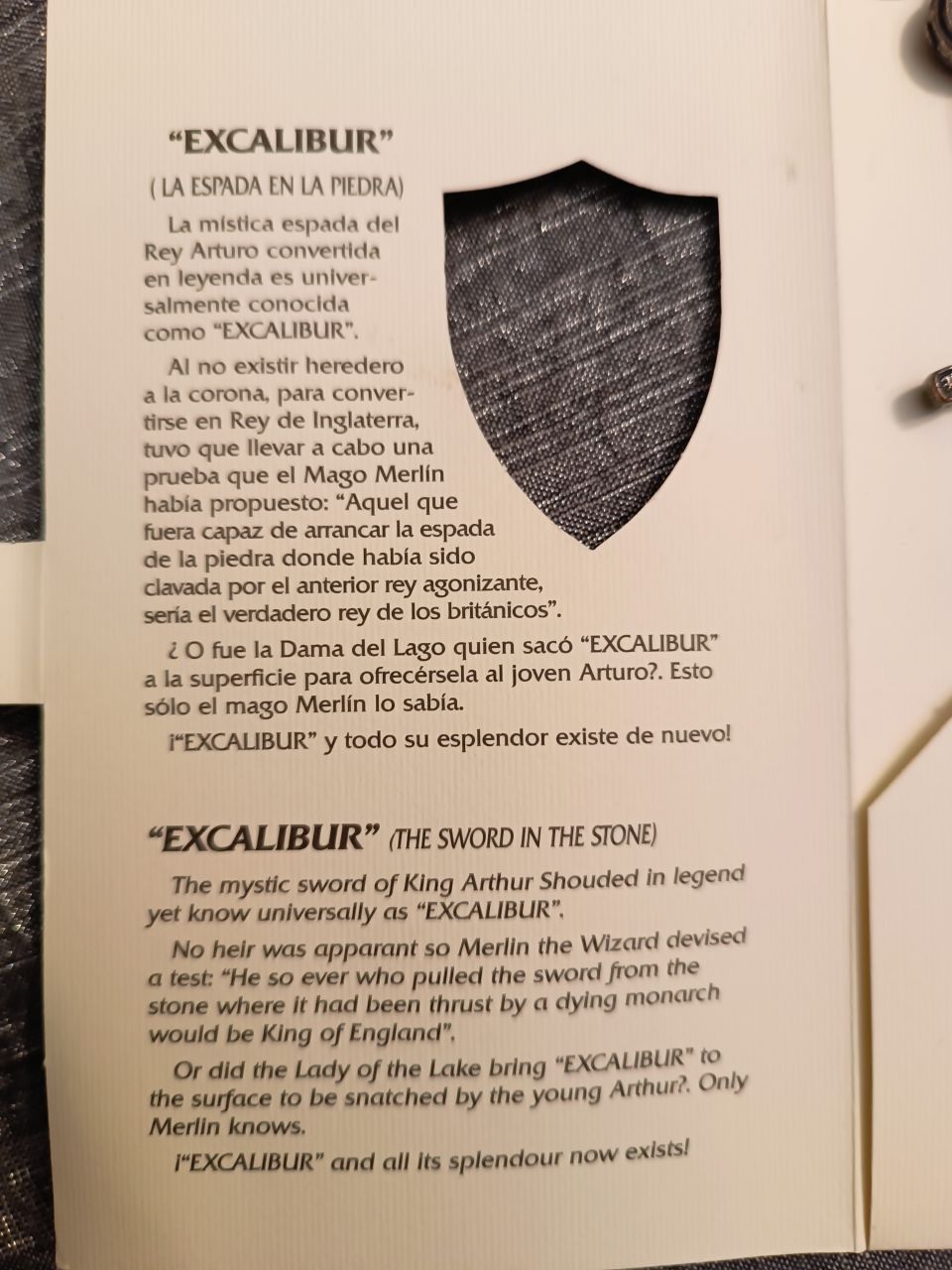 Papír vágó mini díszkard 'EXCALIBUR' Papír vágó mini díszkard 'EXCALIBUR'