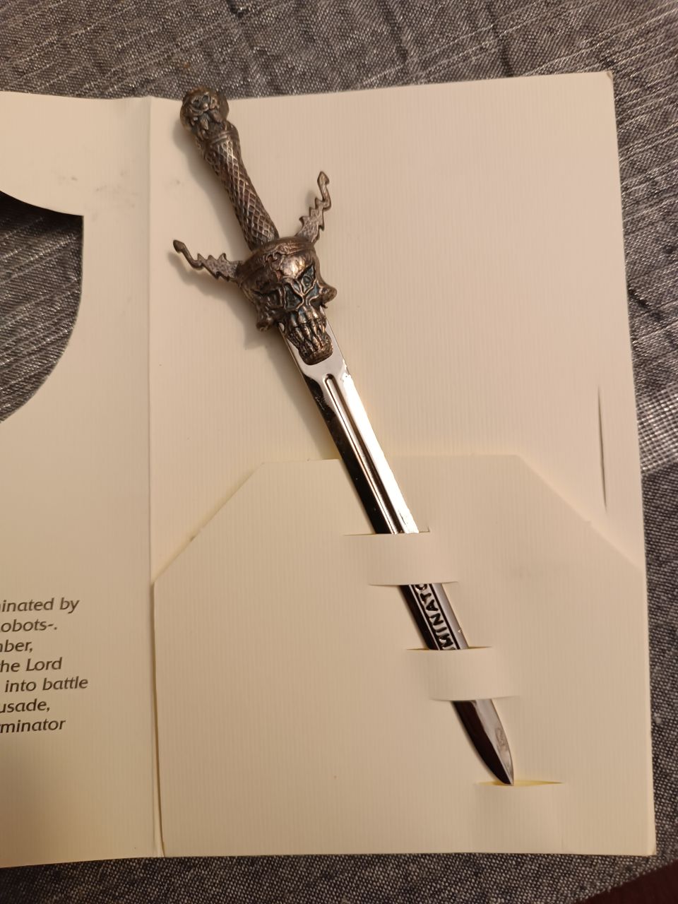 Papír vágó mini díszkard ESPADA 'TERMINATOR' Papír vágó mini díszkard ESPADA 'TERMINATOR'