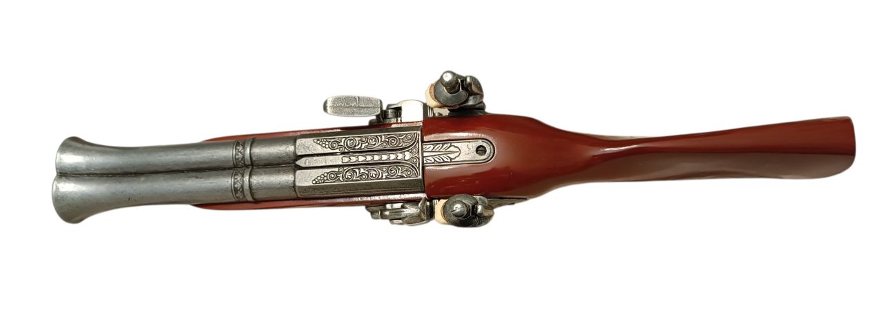 Dupla csövű kovaköves pisztoly