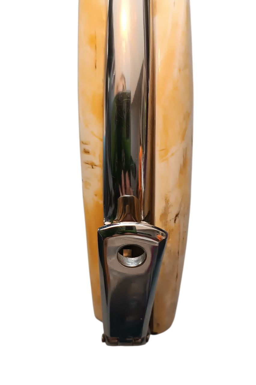 Corsicai stílusú kézműves kés – ritka, természetes eredetű, hajlított markolattal