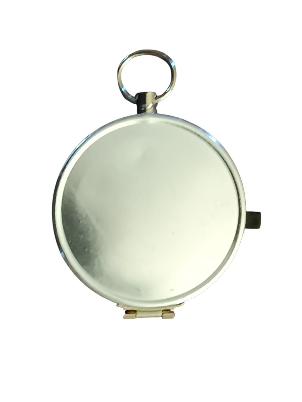 Fém zseb iránytű fedeles, ezüst kivitelben – könnyen olvasható számlappal