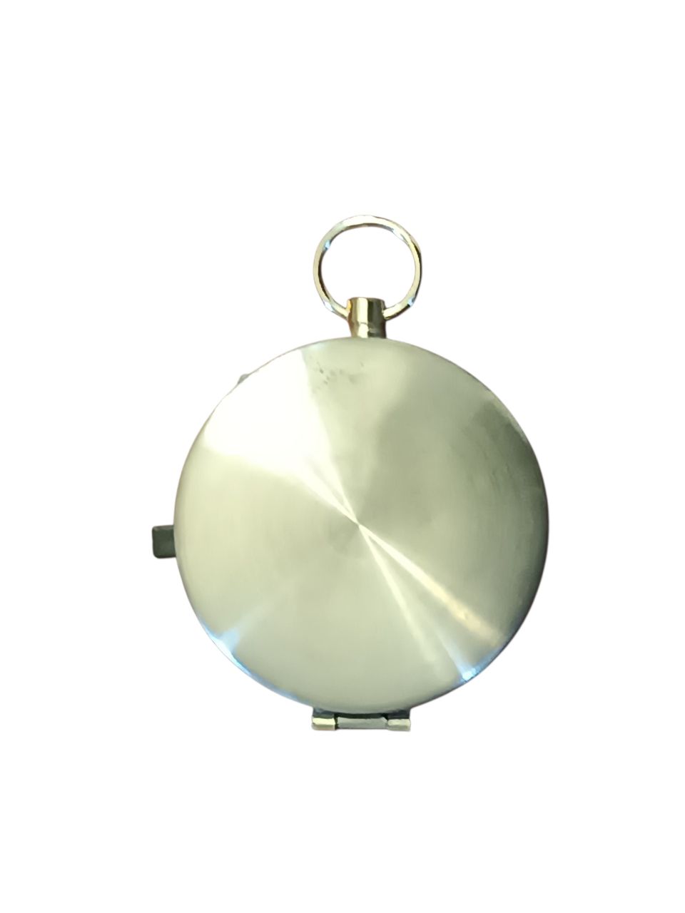 Fém zseb iránytű fedeles, ezüst kivitelben – könnyen olvasható számlappal