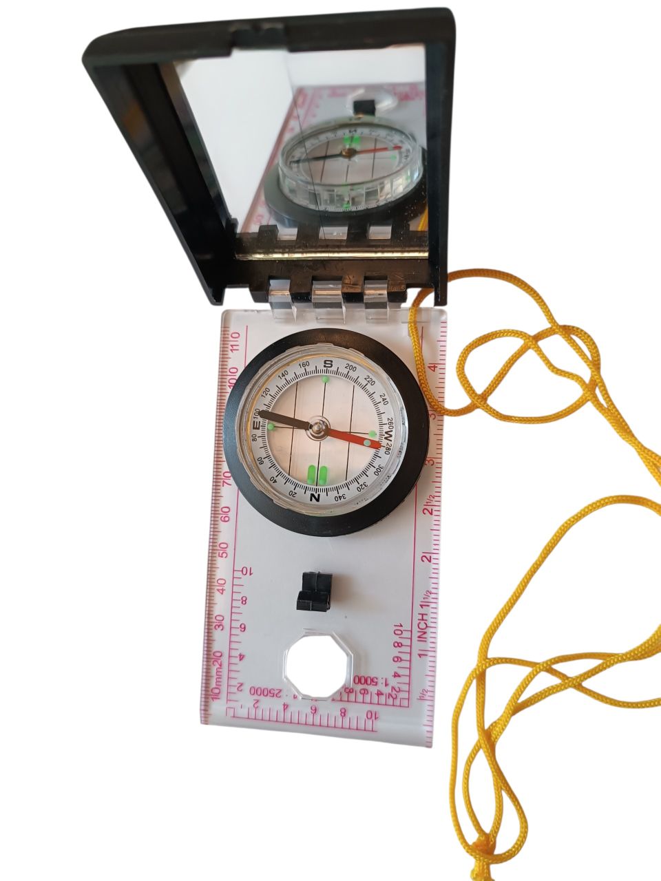 RENNO tükrös laptájoló – professzionális térképészeti iránytű nagyítóval és mérőskálákkal