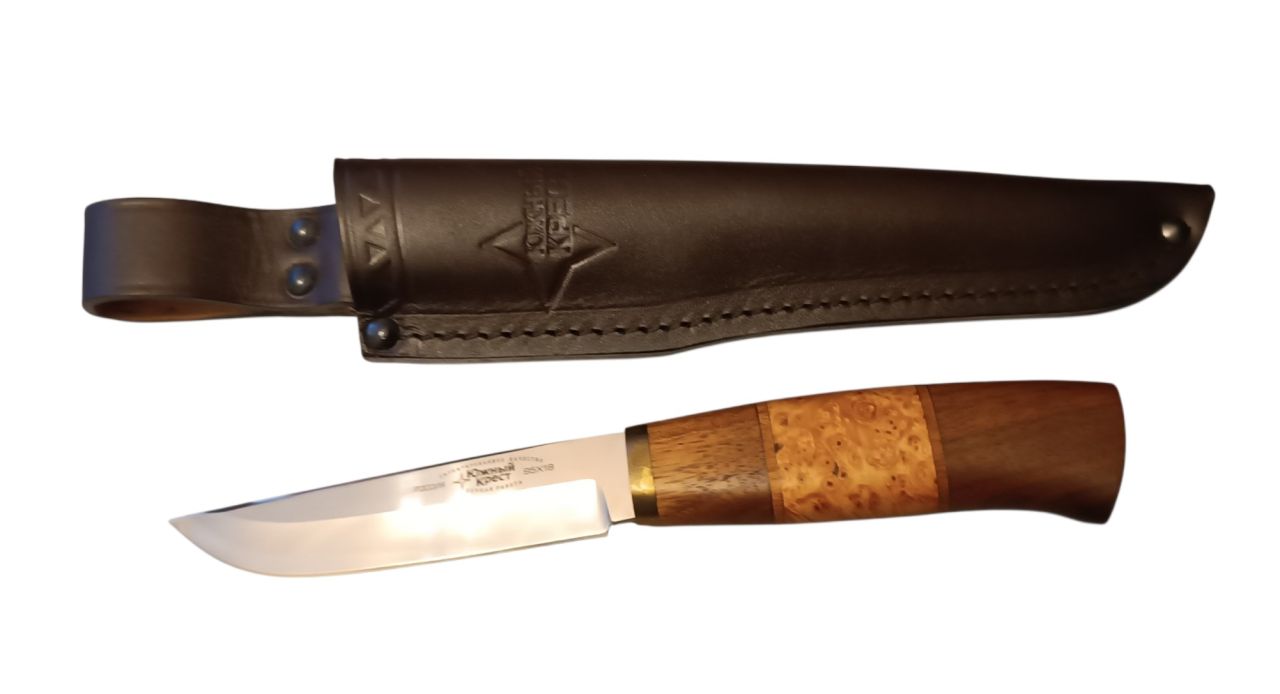Southern Cross „Dual Wood Hunter” – kézzel készült vadászkés, 95X18 acél, kétfajta fa markolat